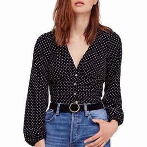 Free People Polka Dot Top
